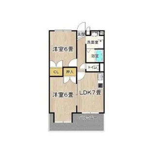 ブランドールMⅢ【5階】の間取り