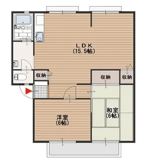 サンシャインハイツ B【102号室号室】の間取り