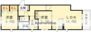 SHA MAISON GREEN SCENT【105号室】の間取り
