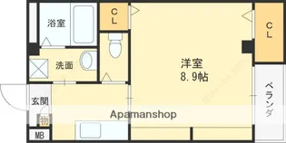 エヌエムキャラントサンクノース【2F A号室】の間取り