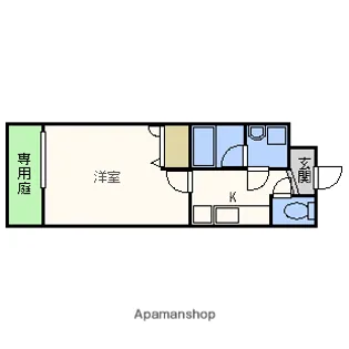 フジパレスソレイユクーシャン【0111号室】の間取り