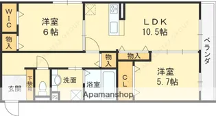 GRACIA NAVE(グレーシアナヴィ)【302号室】の間取り