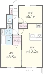 アルミック山荘C棟【1階】の間取り