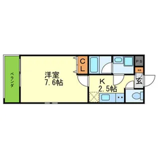 大阪府堺市西区鳳東町7丁【アパート】の間取り