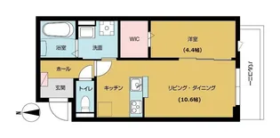 ADONIS COURT 加美NEXT【103号室号室】の間取り