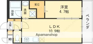 ステラウッド大県【3階】の間取り