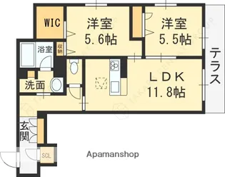 ヌークシオ南久宝寺【1階】の間取り