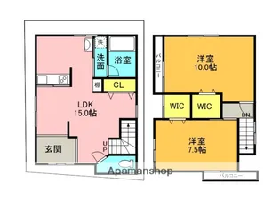 大阪府八尾市八尾木1丁目【一戸建】の間取り