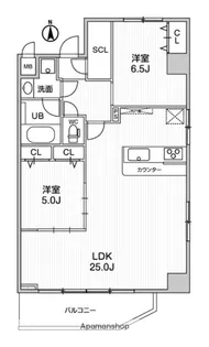 兵庫県西宮市大屋町【マンション】の間取り