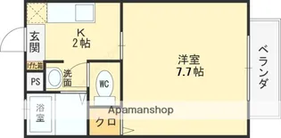 ヴィラ・ソレイユB棟【2階】の間取り