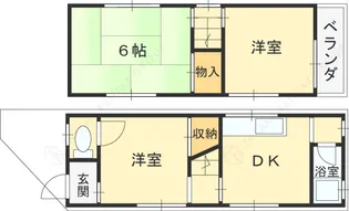 大阪府八尾市老原3丁目【一戸建】の間取り