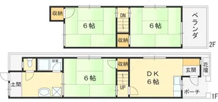 大阪府八尾市福万寺町南3丁目【一戸建】の間取り