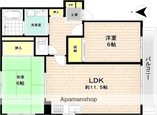 エトワール北野田【2階】の間取り