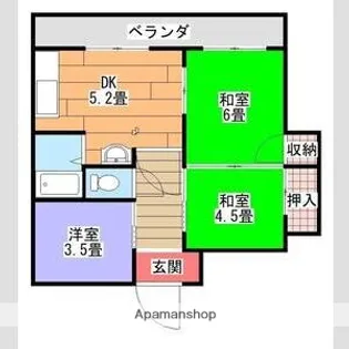 エスポワールイワタ【202号室】の間取り
