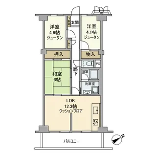 寝屋川東ファミリータウン西四番館【2階】の間取り