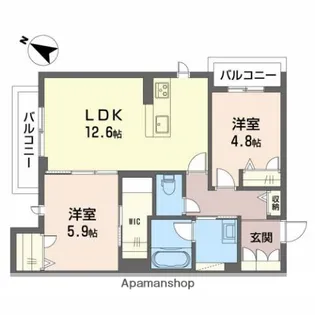 LUMIERE MAISON【205号室】の間取り