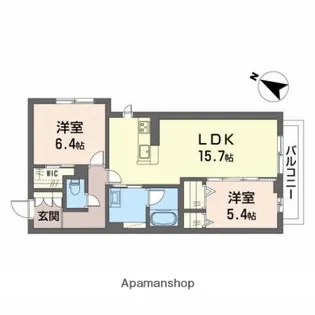 LUMIERE MAISON【201号室】の間取り