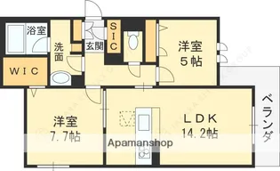 シャーメゾン レーヴ【1階】の間取り