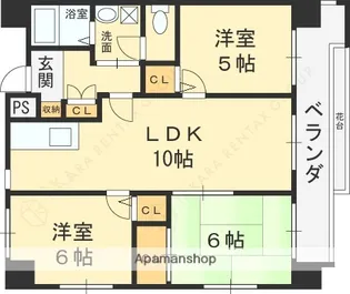 清川六番館【4階】の間取り