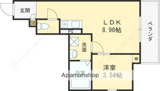 リブレメゾン西宮北口Ⅱ【3階】の間取り