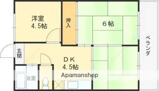 小田第一マンション【203号室】の間取り