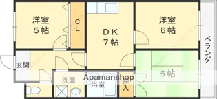 ハイツあかしあ1号館【306号室】の間取り