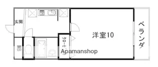 コーポ大美野【206号室】の間取り