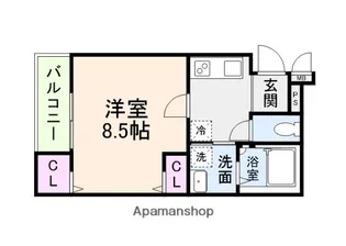 フジパレス堺白鷺III番館【3階】の間取り