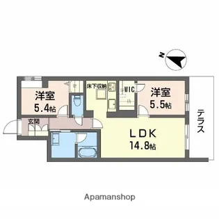 シャーメゾンルミエール【101号室】の間取り