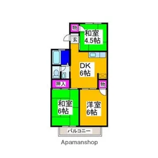 セジュール泉ヶ丘B棟【203号室】の間取り