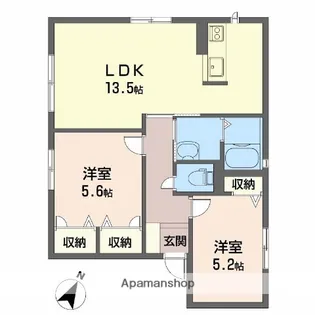 メゾン石川【B101号室】の間取り
