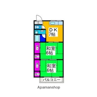 山中マンション【305号室】の間取り