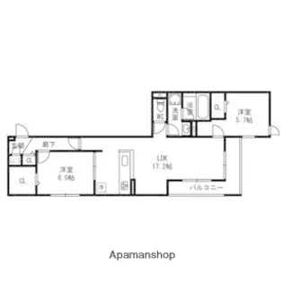 D-residence西野A棟【1階】の間取り