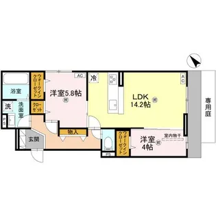 ディーレガシー中百舌鳥【102号室】の間取り
