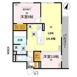 グランヴェールⅦ【1階】の間取り