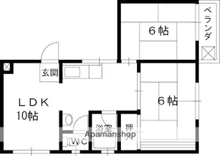 セントラルパークビル【403号室】の間取り