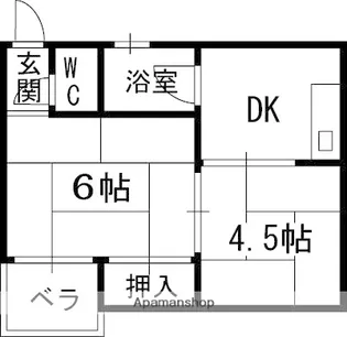 久宝寺コーポラス【2階】の間取り