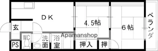 大阪府八尾市垣内1丁目【マンション】の間取り