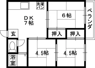 大阪府八尾市北木の本2丁目【アパート】の間取り