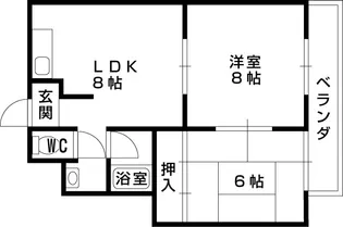 大阪府八尾市山本町北7丁目【マンション】の間取り