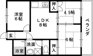 大阪府八尾市北本町1丁目【マンション】の間取り