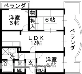 メゾン・ドゥ・ボヌール【3階】の間取り
