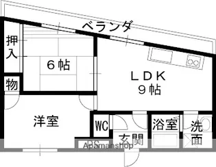 美原マンション【4階】の間取り