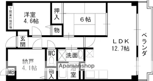 コンプリチェ KATAYAMA【302号室】の間取り
