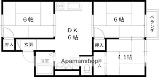 ハイツ宮山【202号室】の間取り