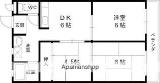 サニーハイツ健翔【3階】の間取り
