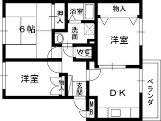小阪西町Ⅲ番館【2階】の間取り