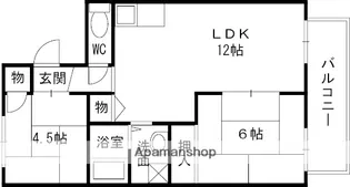 ヴァンヴェールA B棟【B201号室】の間取り