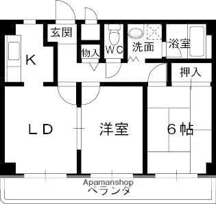 エルシャトー【102号室】の間取り