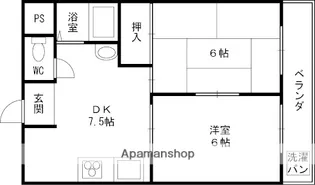 ファミール新石切【203号室】の間取り